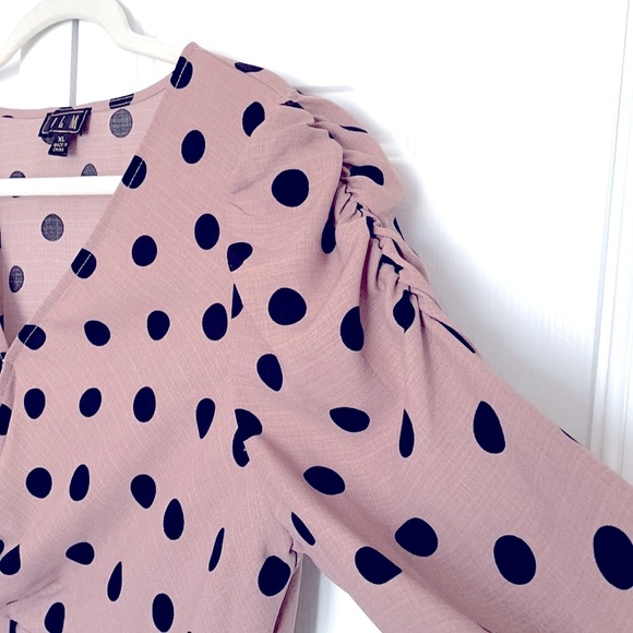 Dusty Rose XL Retro Polkadot top! - Picture 2 of 4
